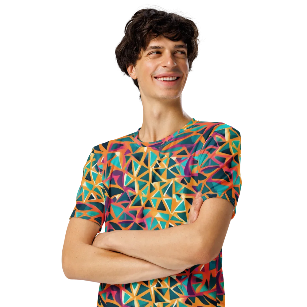Magma Matrix on Men's Crew Neck T-Shirt — Left Front
