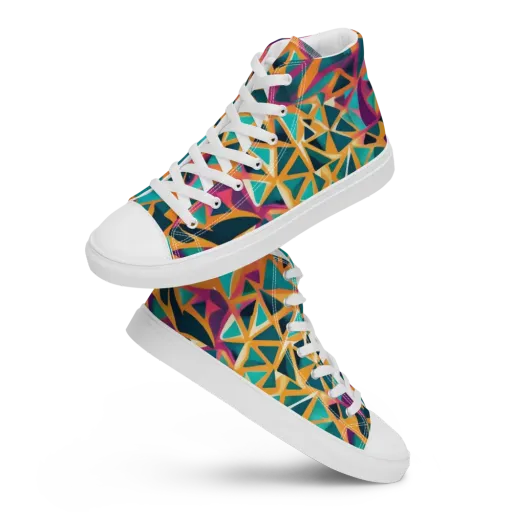 Magma Matrix on a Men's High Top Canvas Shoes