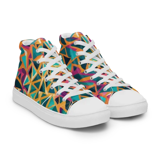 Magma Matrix on a Women's High Top Canvas Shoes