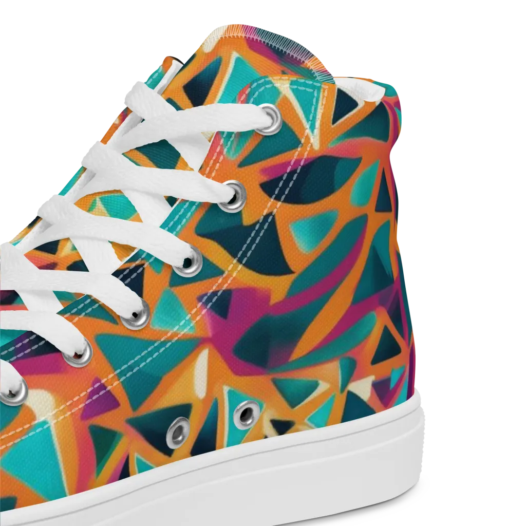 Magma Matrix on Women's High Top Canvas Shoes — Product details 2