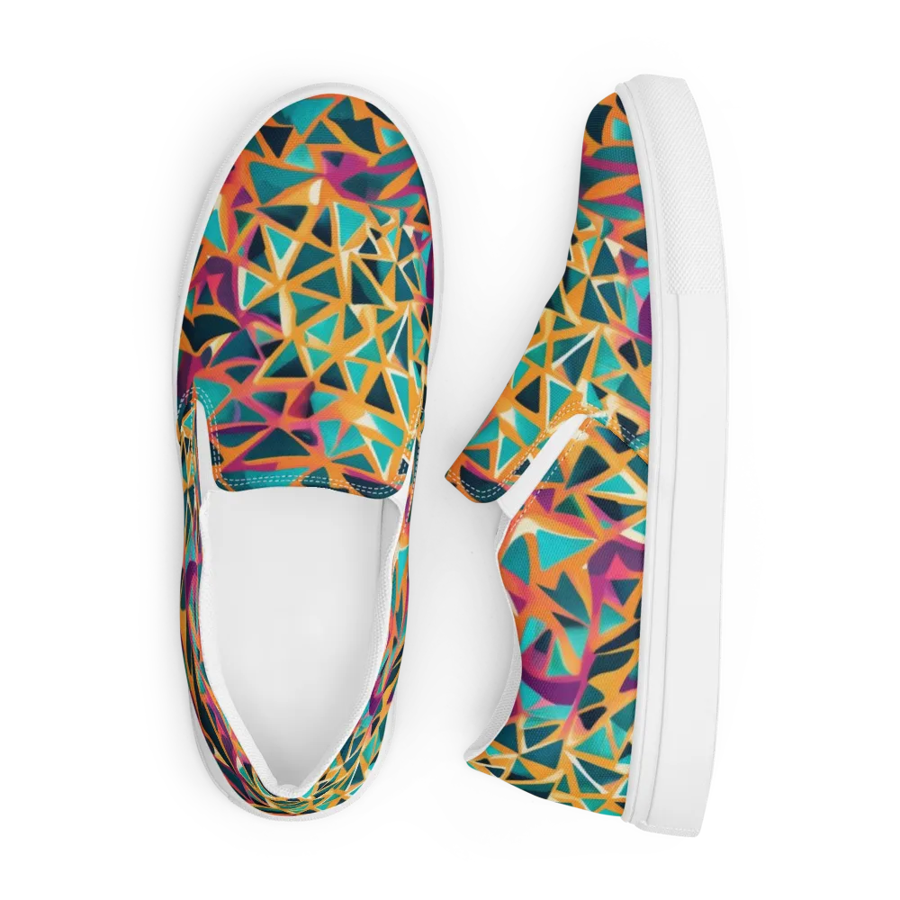 Magma Matrix on Men's Slip-On Canvas Shoes — Front