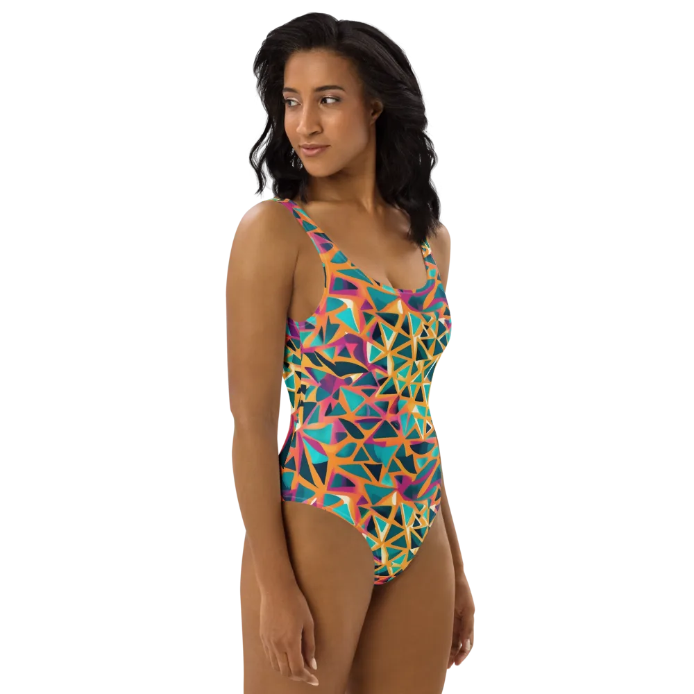 Magma Matrix on One-Piece Swimsuit — Right