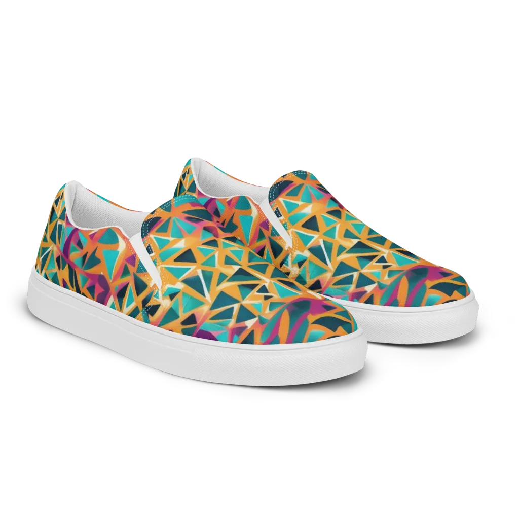 Magma Matrix on Women's Slip-On Canvas Shoes — Right Front