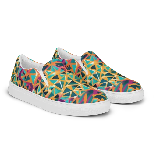 Magma Matrix — Women's Slip-On Canvas Shoes