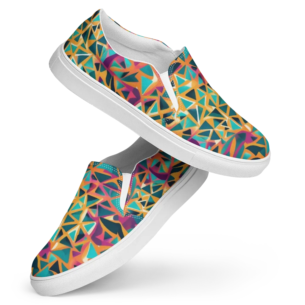Magma Matrix on Women's Slip-On Canvas Shoes — Front