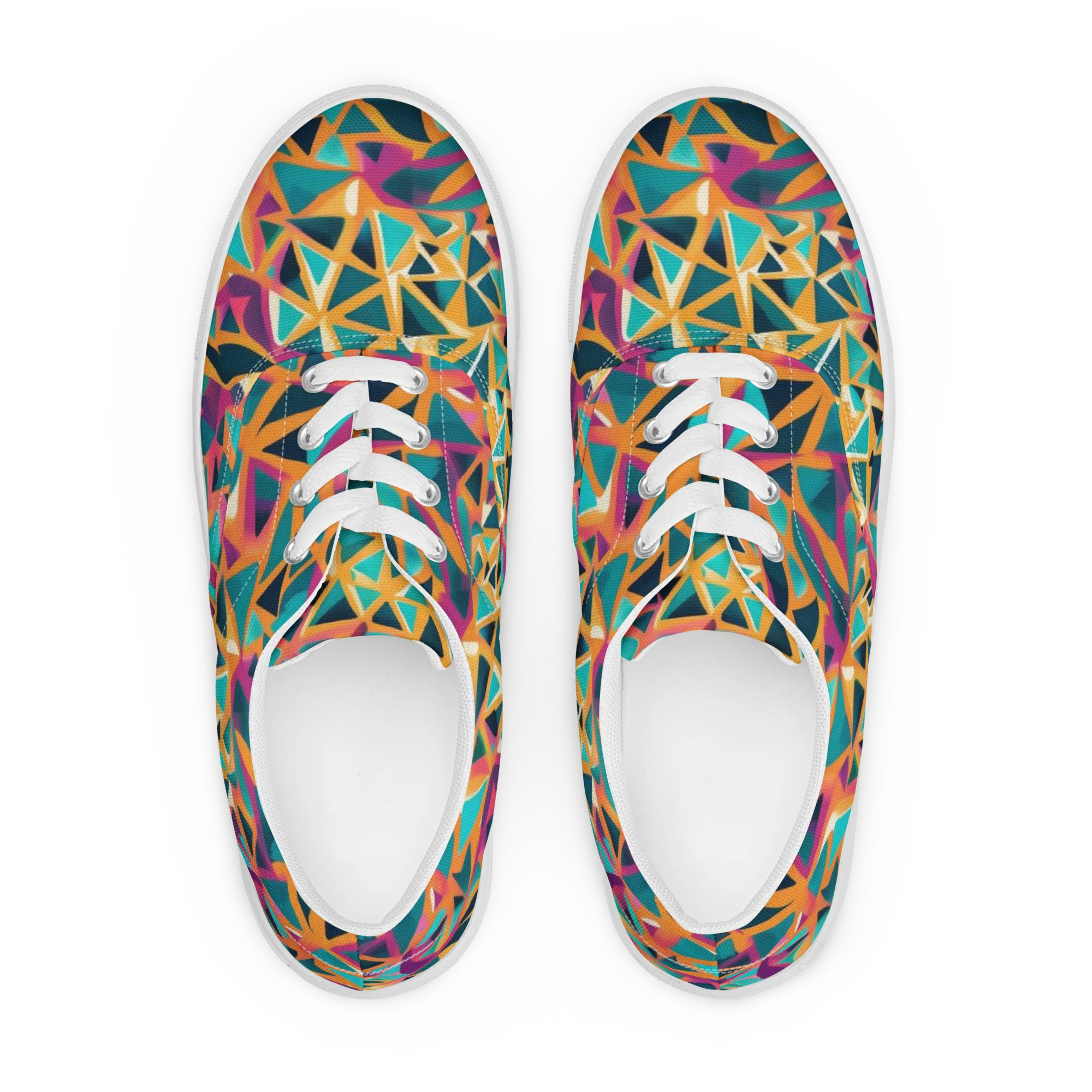 Magma Matrix on Men's Lace-Up Canvas Shoes — Front