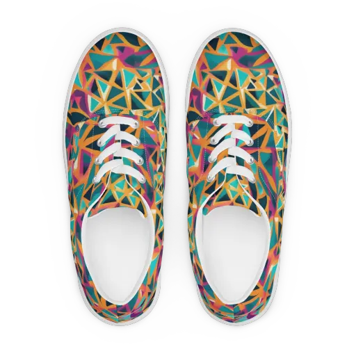 Magma Matrix — Men's Lace-Up Canvas Shoes