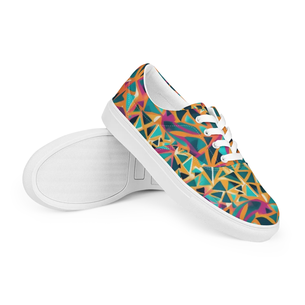 Magma Matrix on Men's Lace-Up Canvas Shoes — Right Front