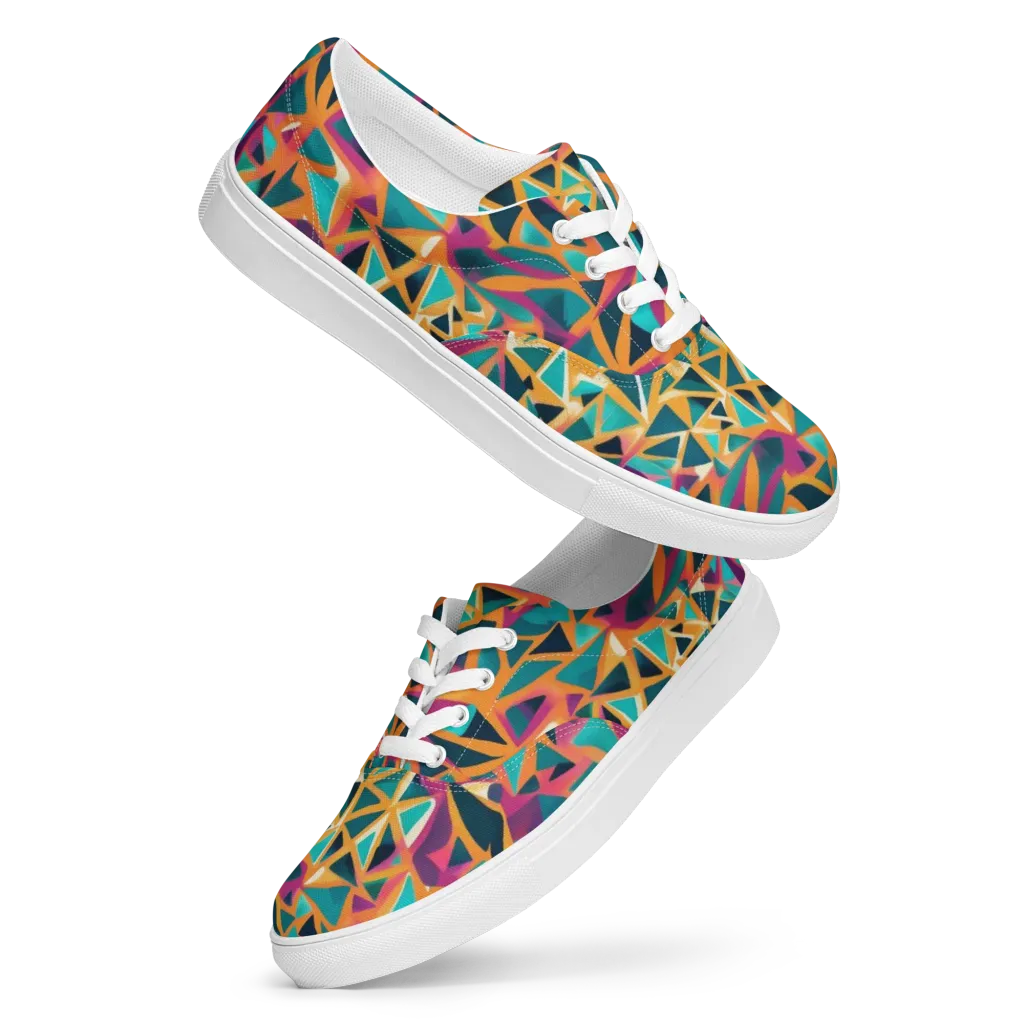 Magma Matrix on Men's Lace-Up Canvas Shoes — Front