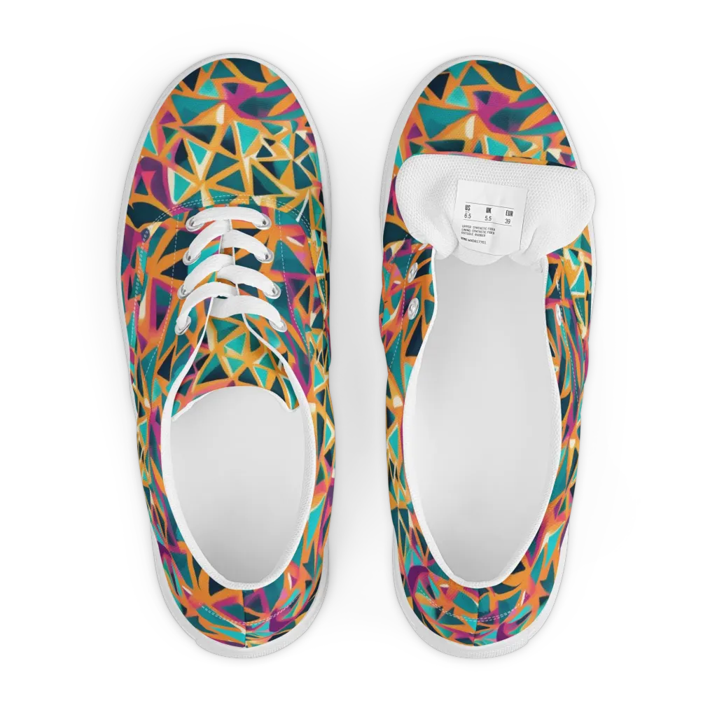 Magma Matrix on Men's Lace-Up Canvas Shoes — Front