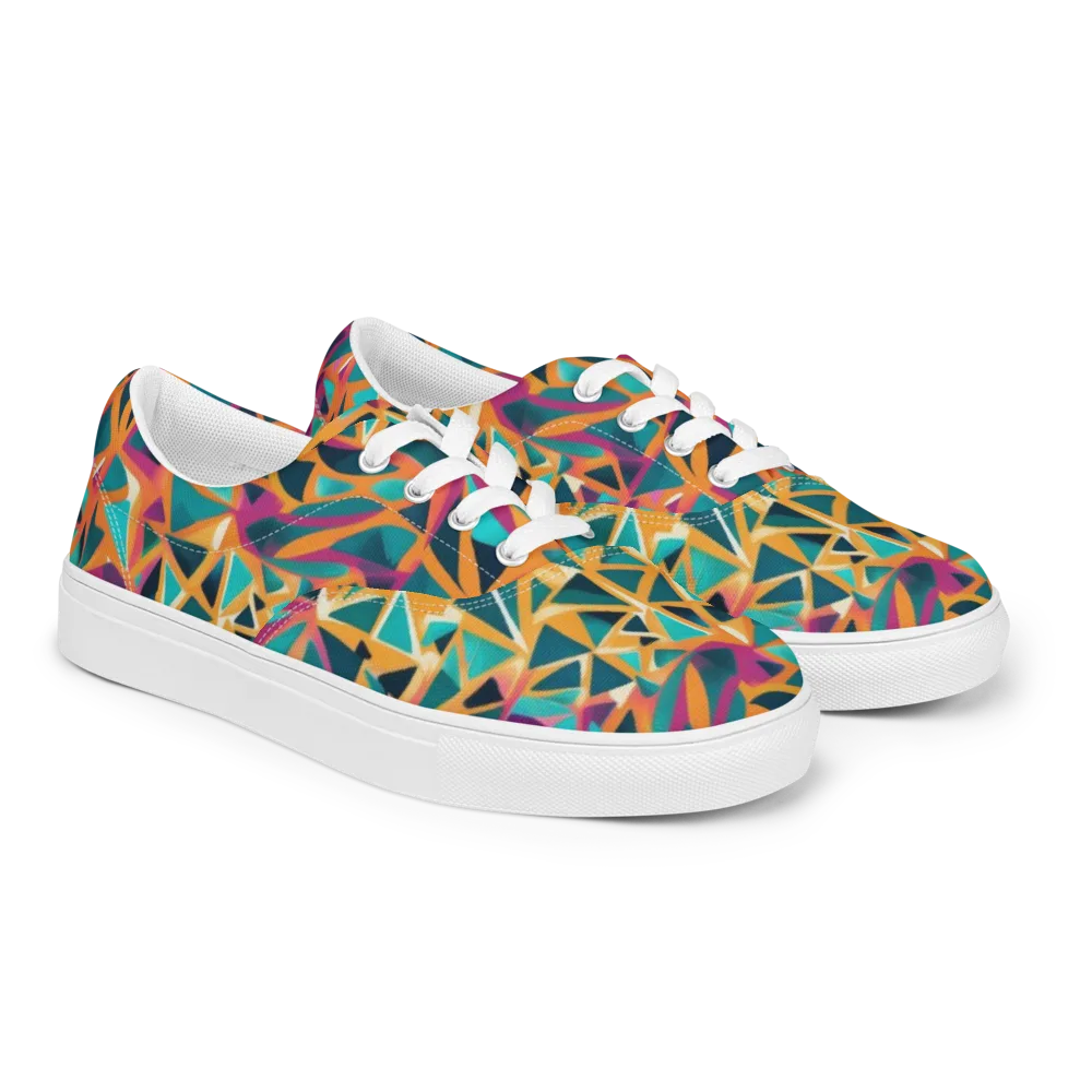 Magma Matrix on Men's Lace-Up Canvas Shoes — Right Front