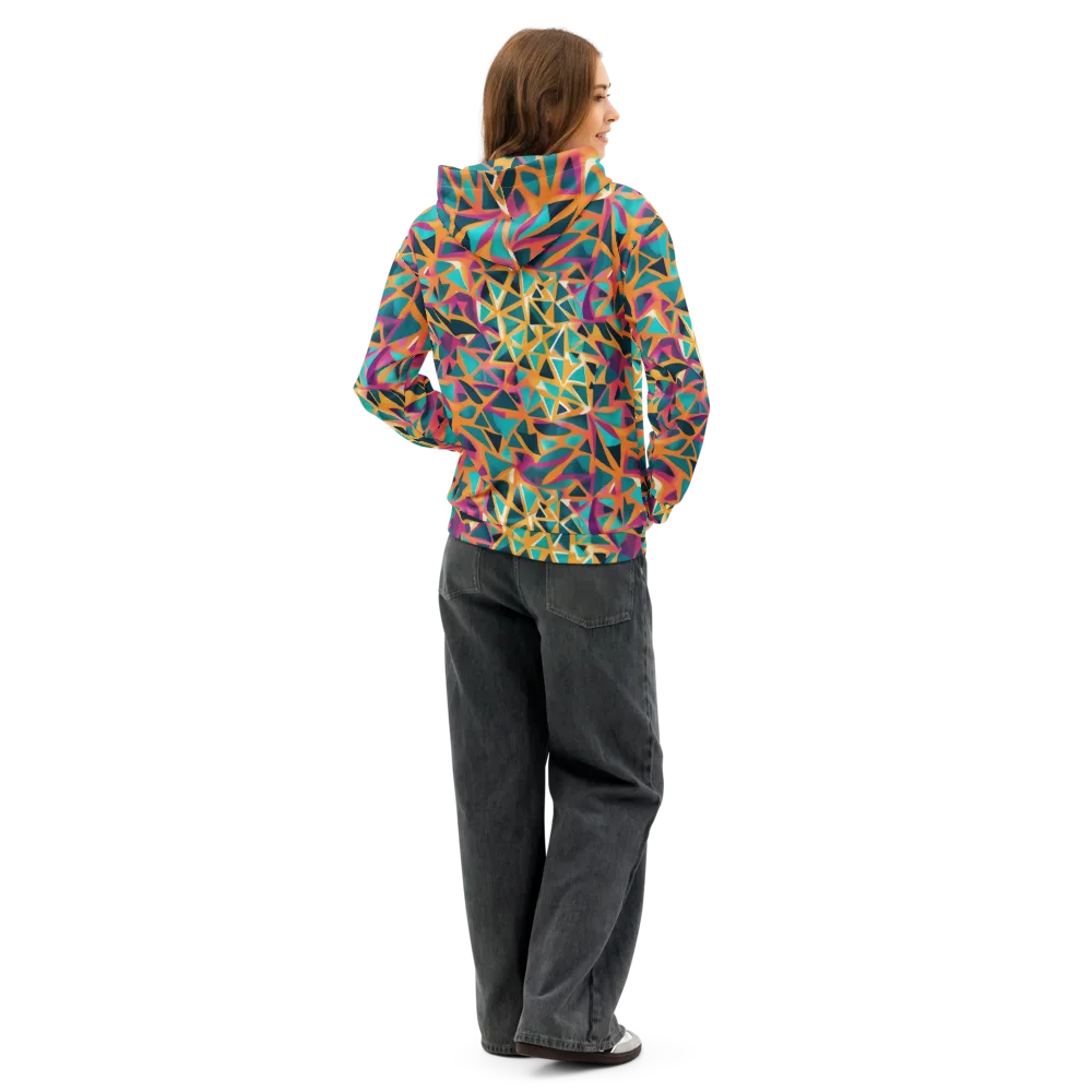 Magma Matrix on Cotton Hoodie — Back