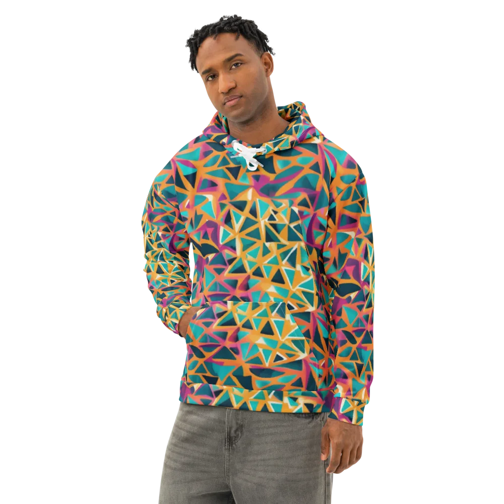 Magma Matrix on Cotton Hoodie — Left Front