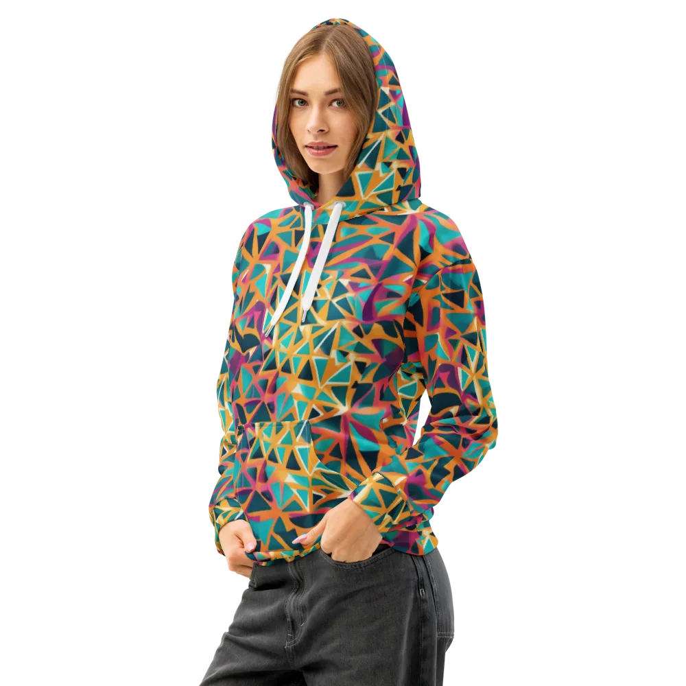 Magma Matrix on Cotton Hoodie — Left Front