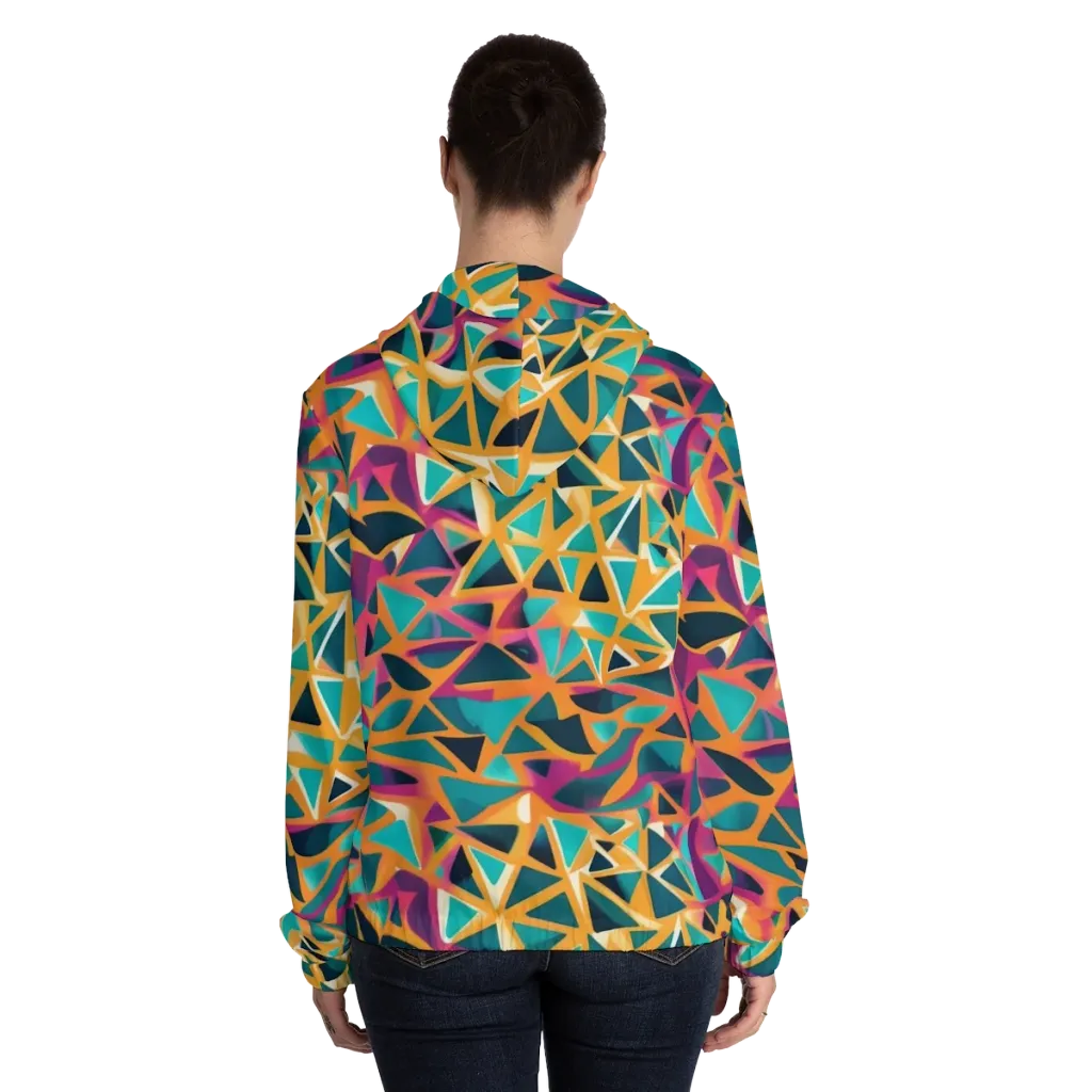 Magma Matrix on Women's Full-Zip Hoodie — Back On Person