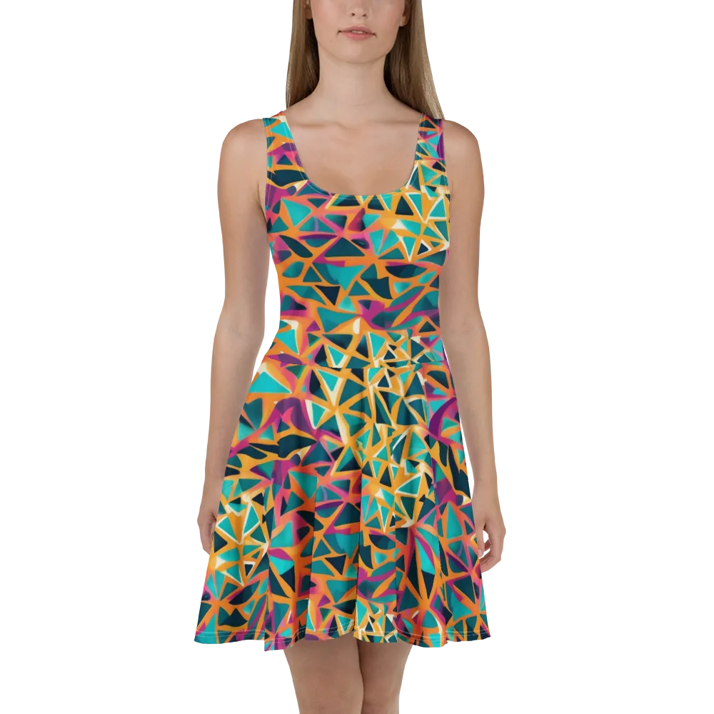 Magma Matrix on Skater Dress — Front