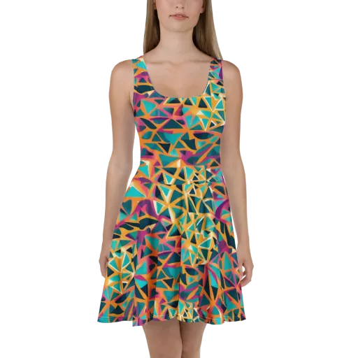 Magma Matrix on a Skater Dress