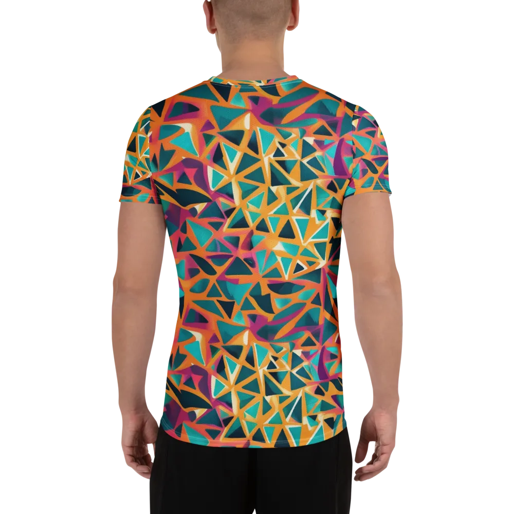 Magma Matrix on Men's Athletic T-Shirt — Back