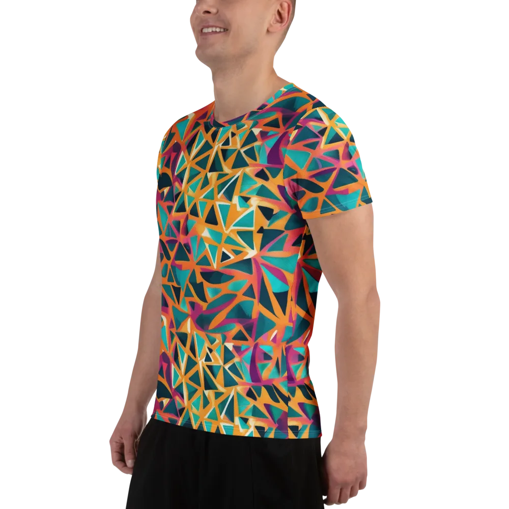 Magma Matrix on Men's Athletic T-Shirt — Left