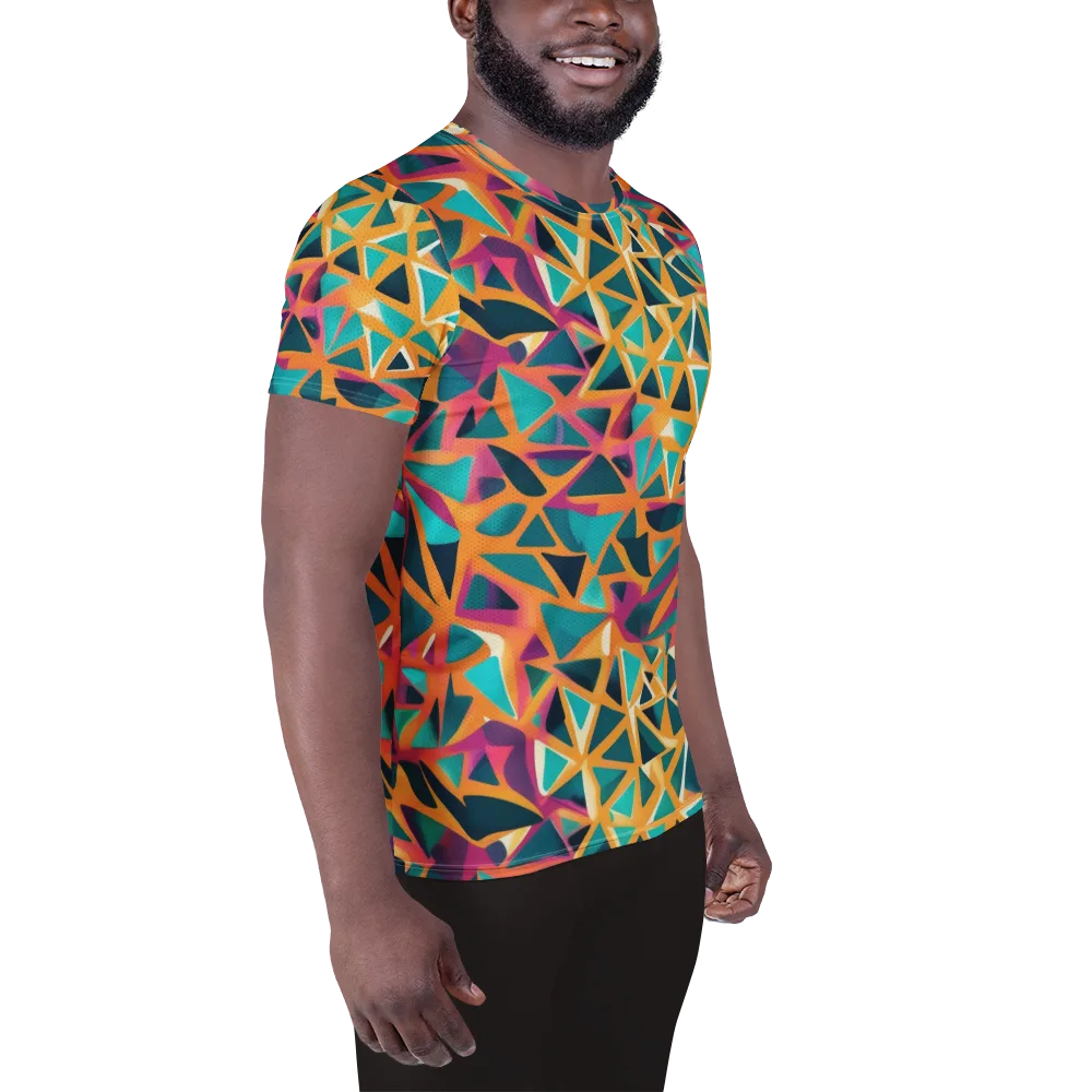 Magma Matrix on Men's Athletic T-Shirt — Right
