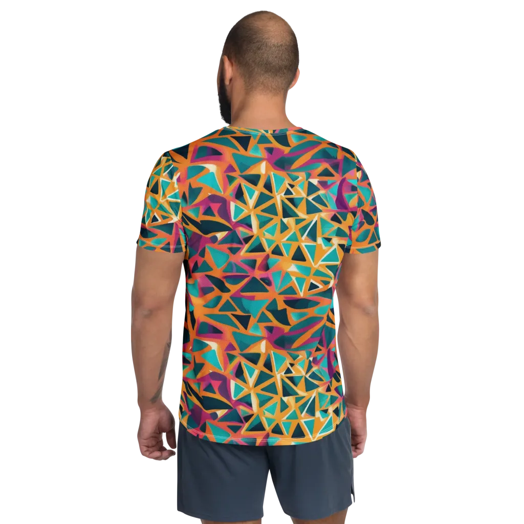 Magma Matrix on Men's Athletic T-Shirt — Back