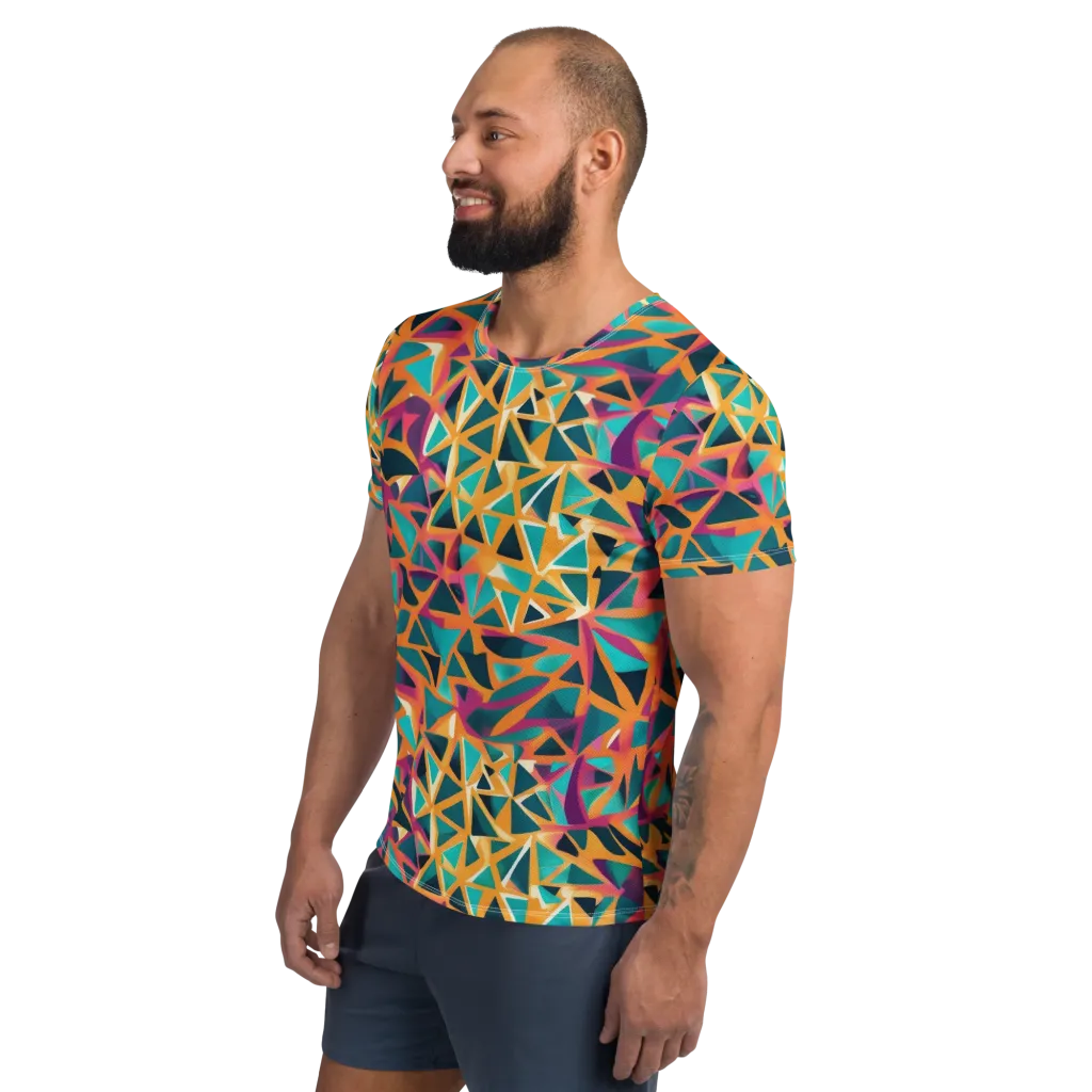 Magma Matrix on Men's Athletic T-Shirt — Left