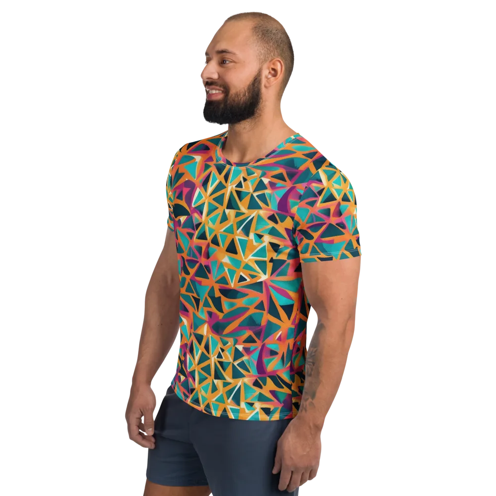 Magma Matrix on Men's Athletic T-Shirt — Left