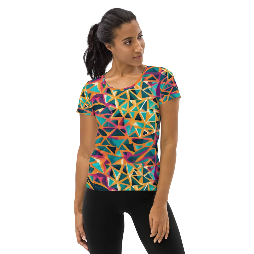 Magma Matrix on Women's Athletic T-Shirt — Front