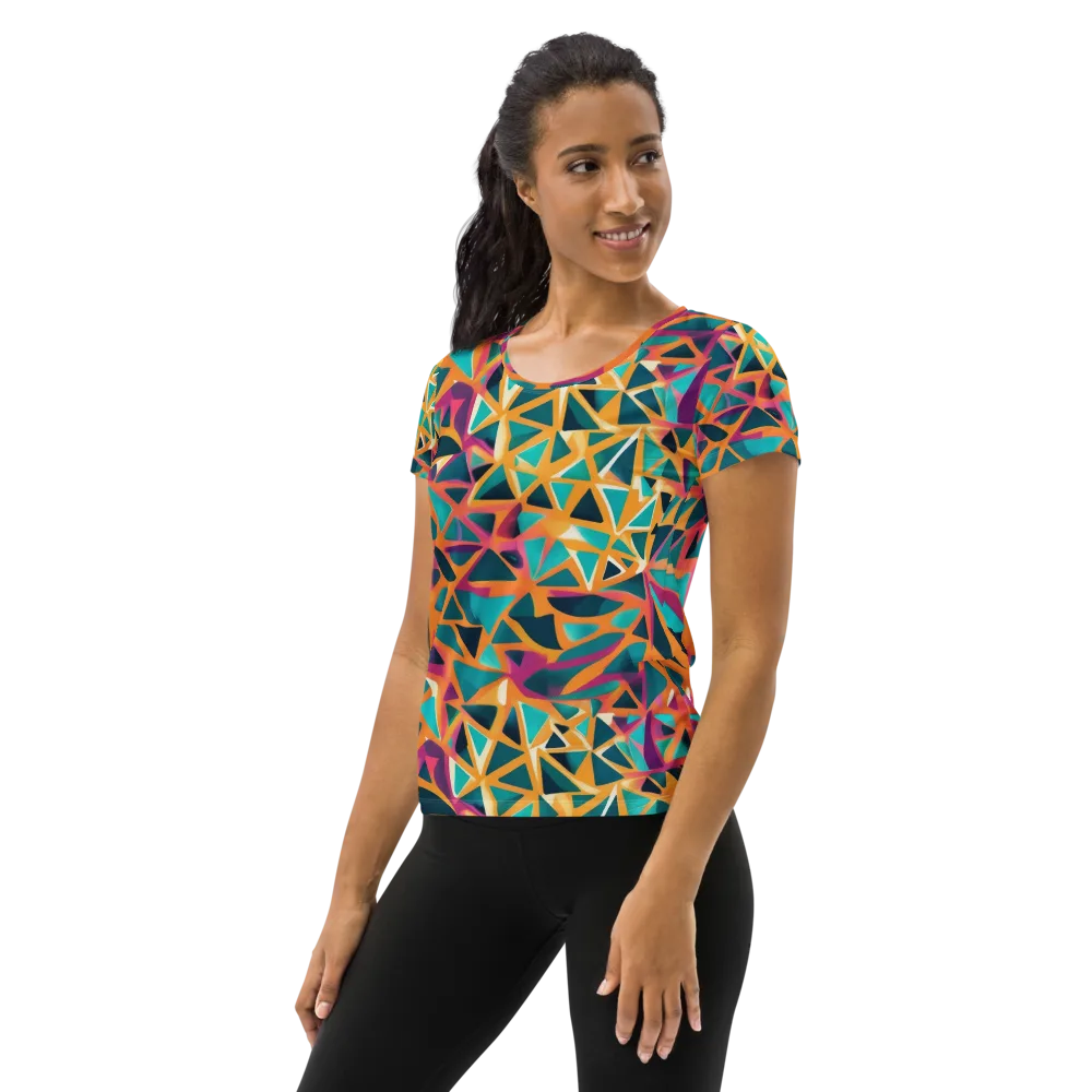 Magma Matrix on Women's Athletic T-Shirt — Left