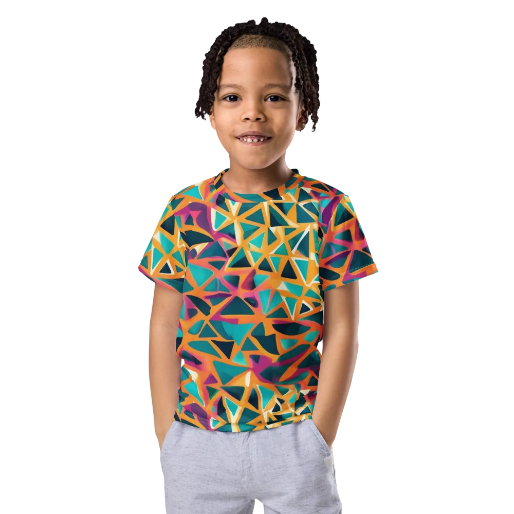 Magma Matrix on Kids Crew Neck T-Shirt — Front