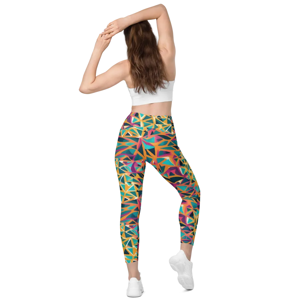 Magma Matrix on Leggings with Pockets — Back