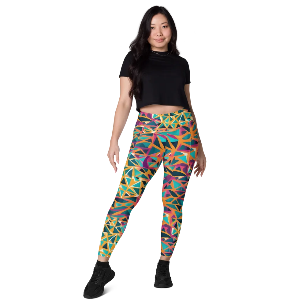 Magma Matrix on Leggings with Pockets — Front