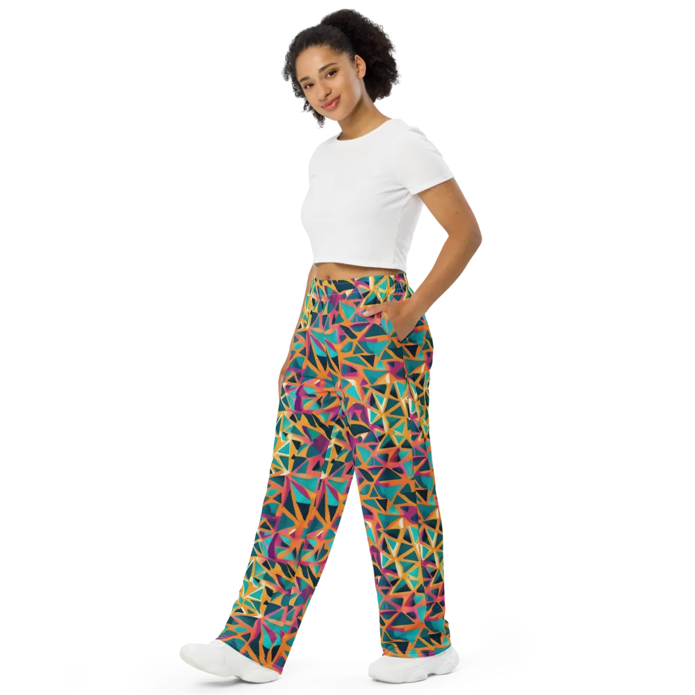 Magma Matrix on Wide-Leg Pants — Left Front