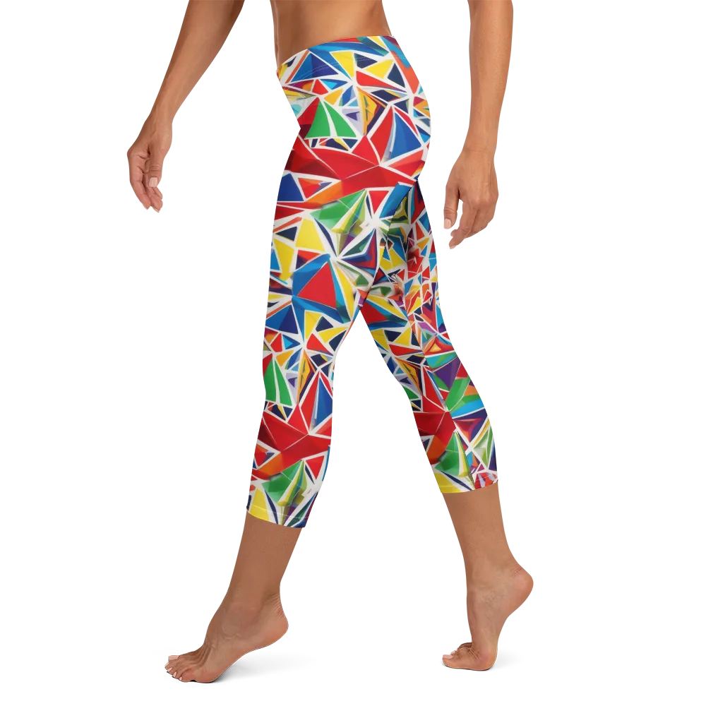 Facet Frenzy on Capri Leggings — Left