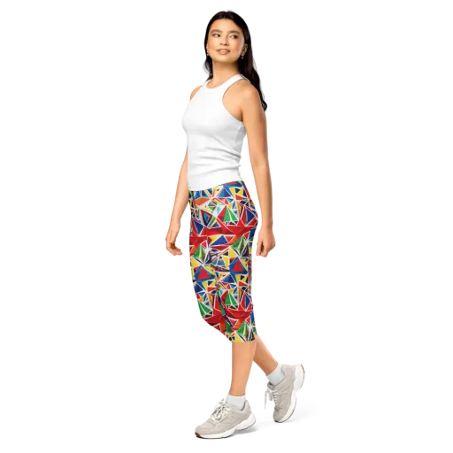 Facet Frenzy on a Capri Leggings