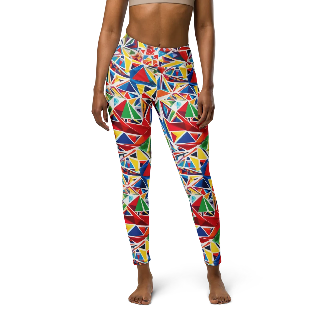Facet Frenzy on Yoga Leggings — Front