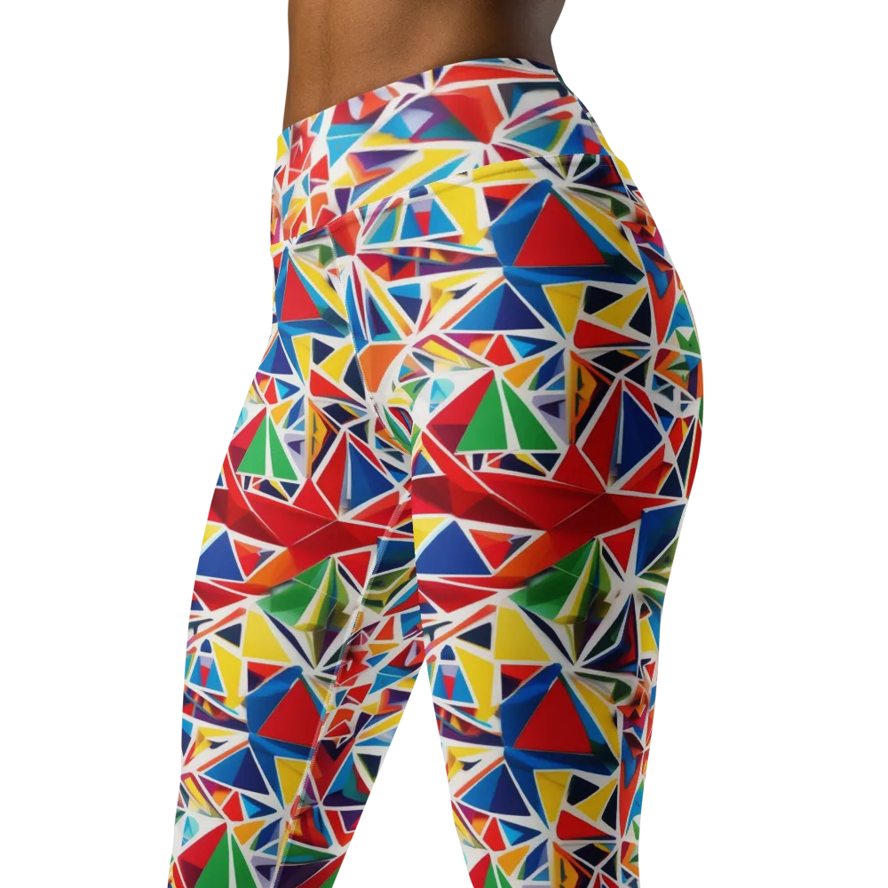 Facet Frenzy on Yoga Leggings — Left Front