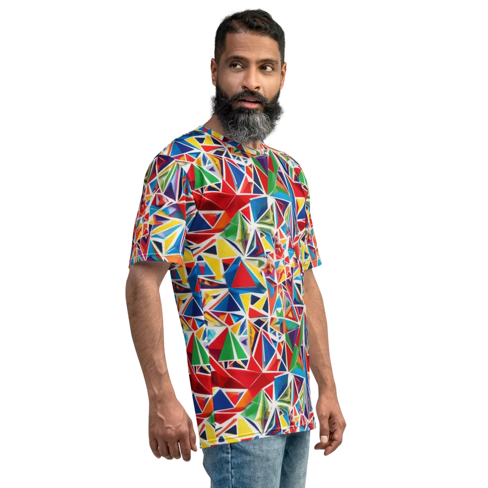 Facet Frenzy on Men's Crew Neck T-Shirt — Right