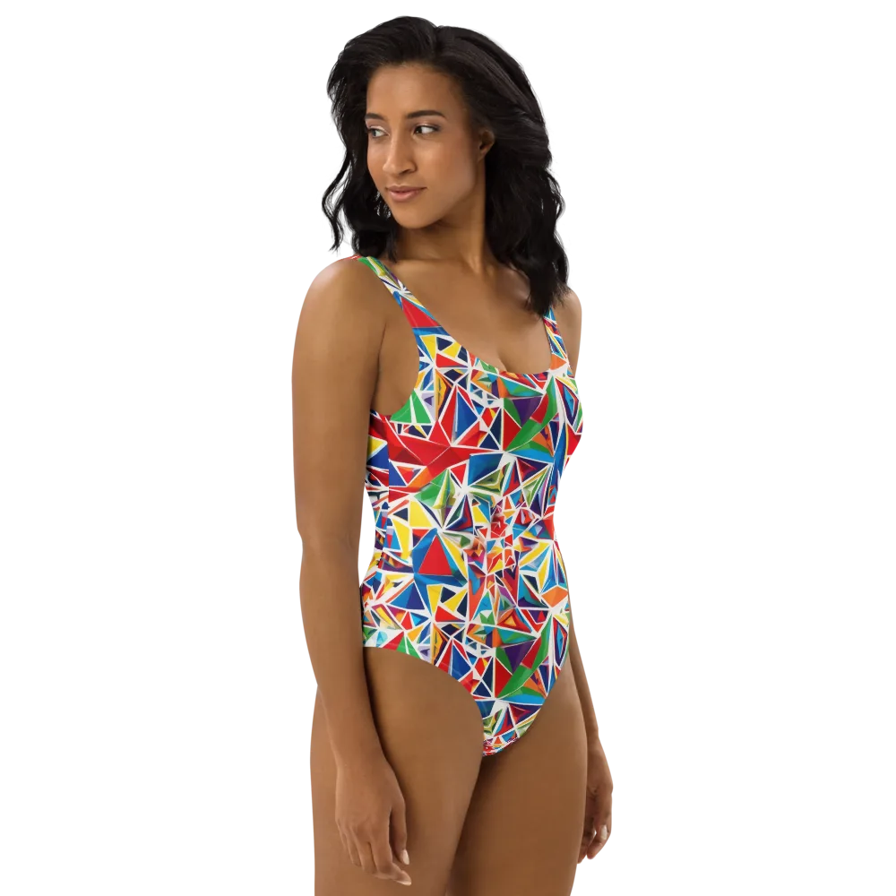Facet Frenzy on One-Piece Swimsuit — Right