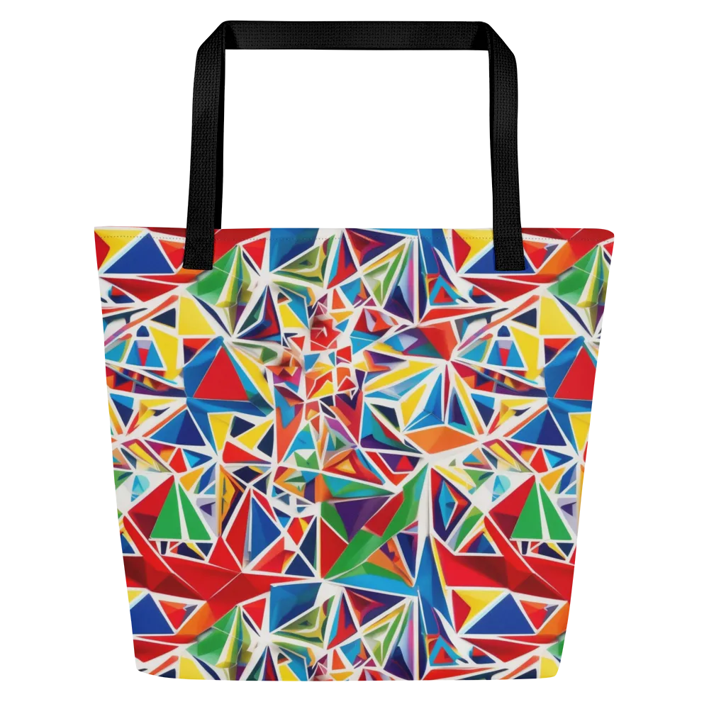 Facet Frenzy on Large Tote Bag W/ Pocket — Front