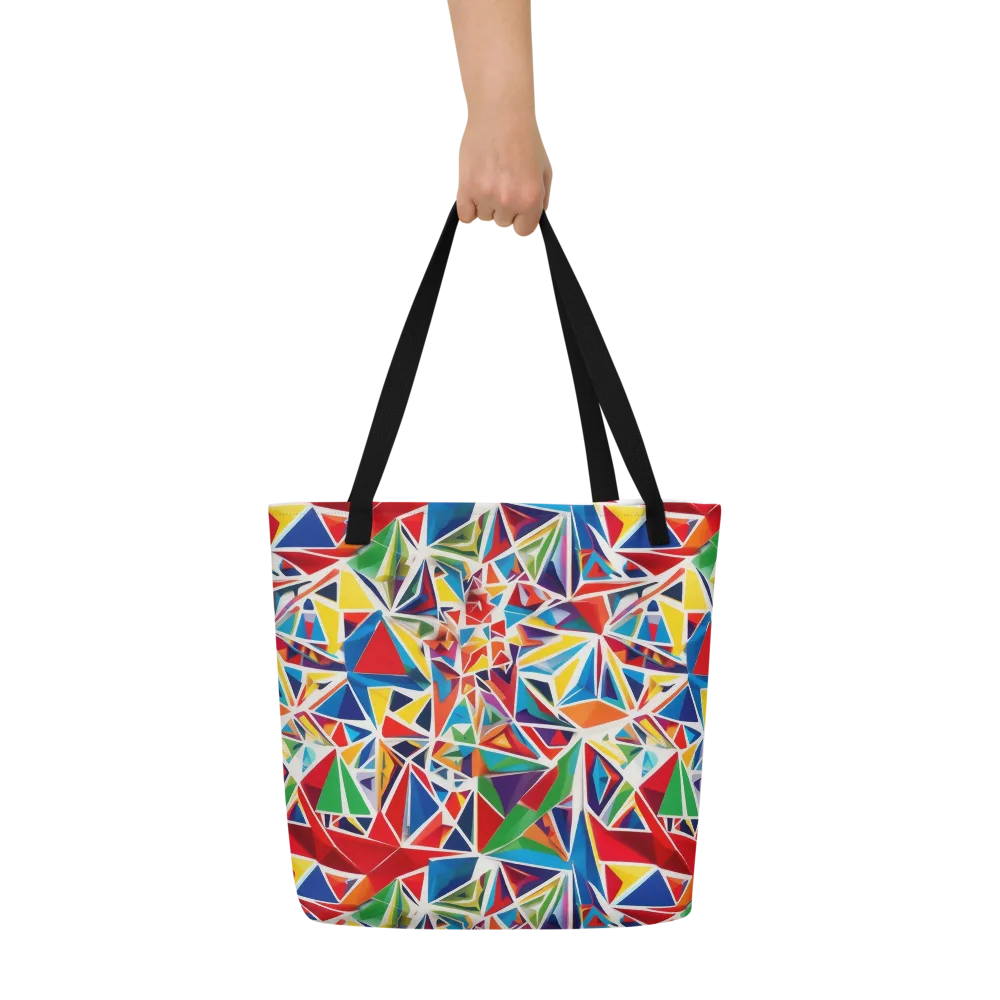 Facet Frenzy on Large Tote Bag W/ Pocket — Front