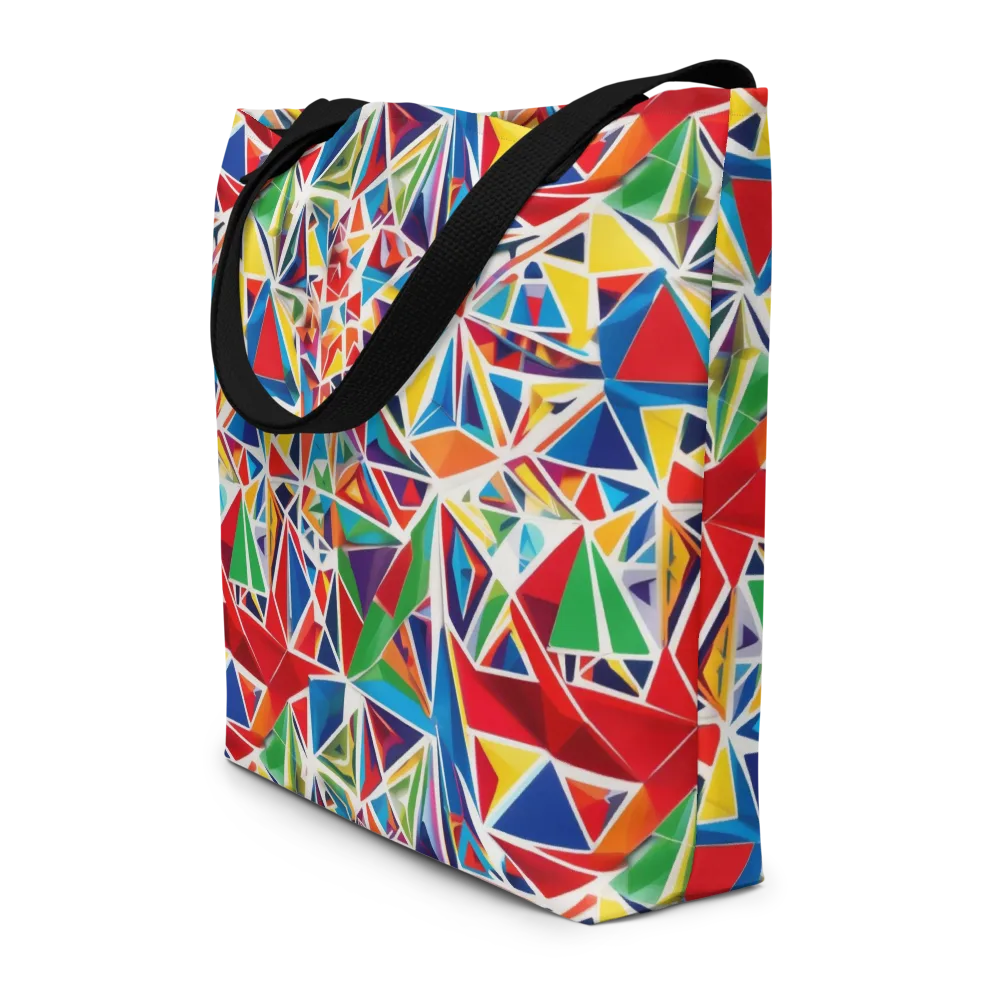 Facet Frenzy on Large Tote Bag W/ Pocket — Front