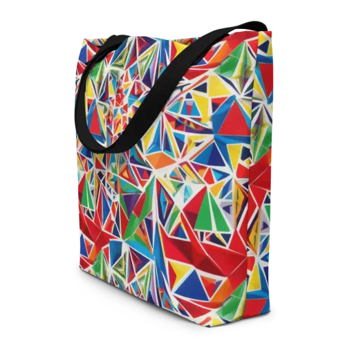 Facet Frenzy on a Large Tote Bag W/ Pocket