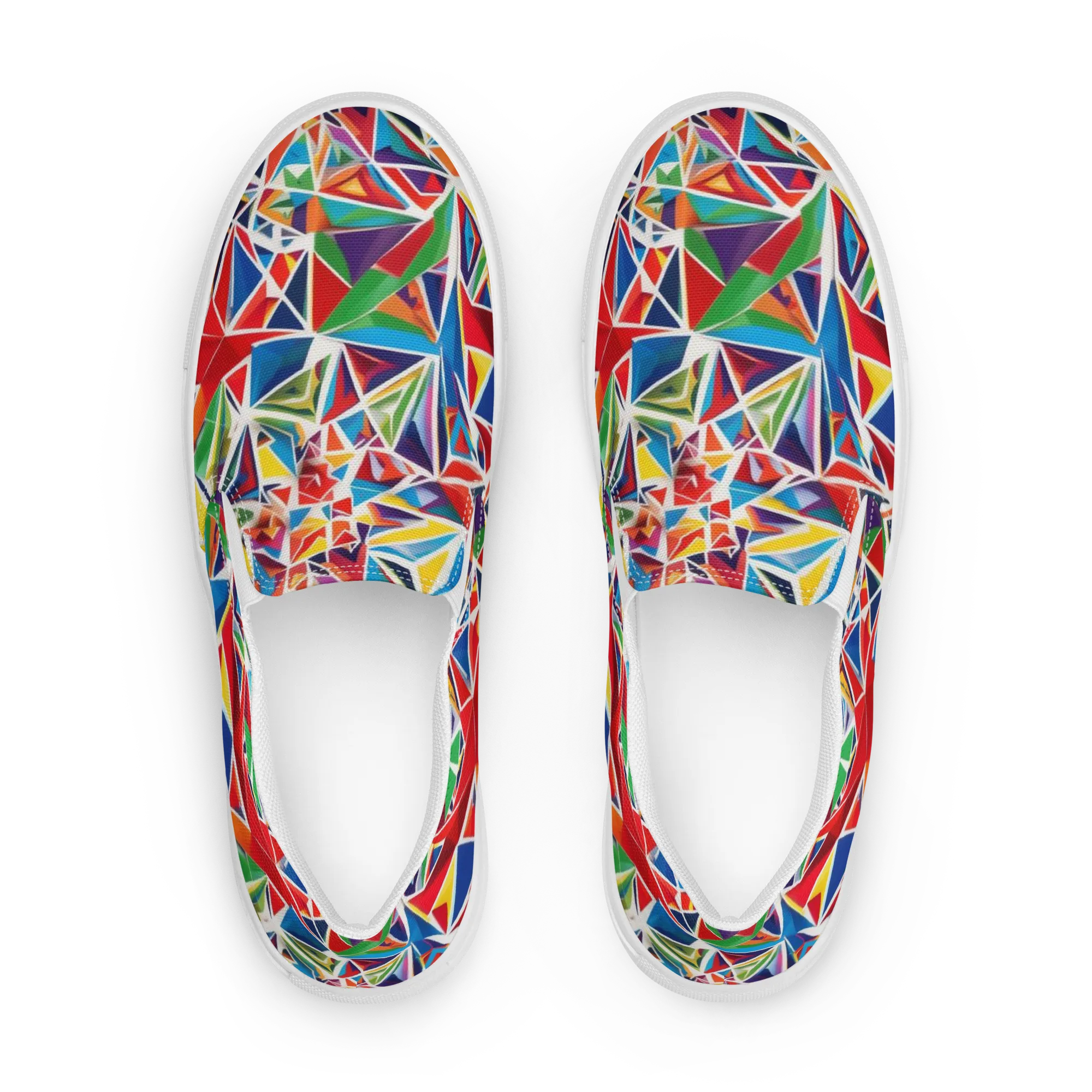 Facet Frenzy on Women's Slip-On Canvas Shoes — Front