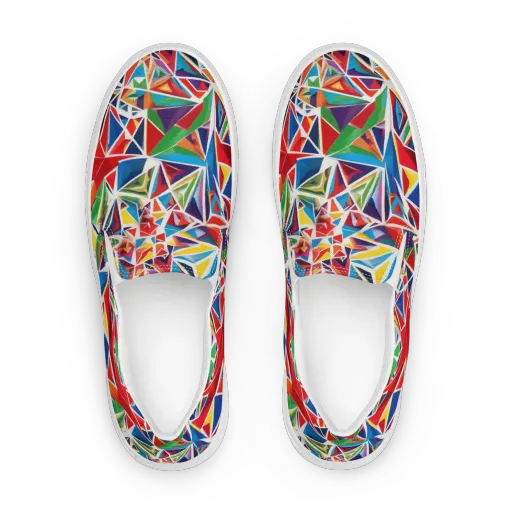 Facet Frenzy on a Women's Slip-On Canvas Shoes
