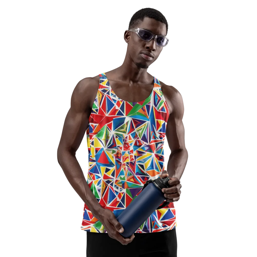 Facet Frenzy on Men's Tank Top — Front