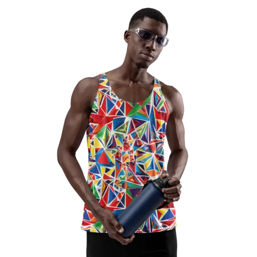 Facet Frenzy on a Men's Tank Top