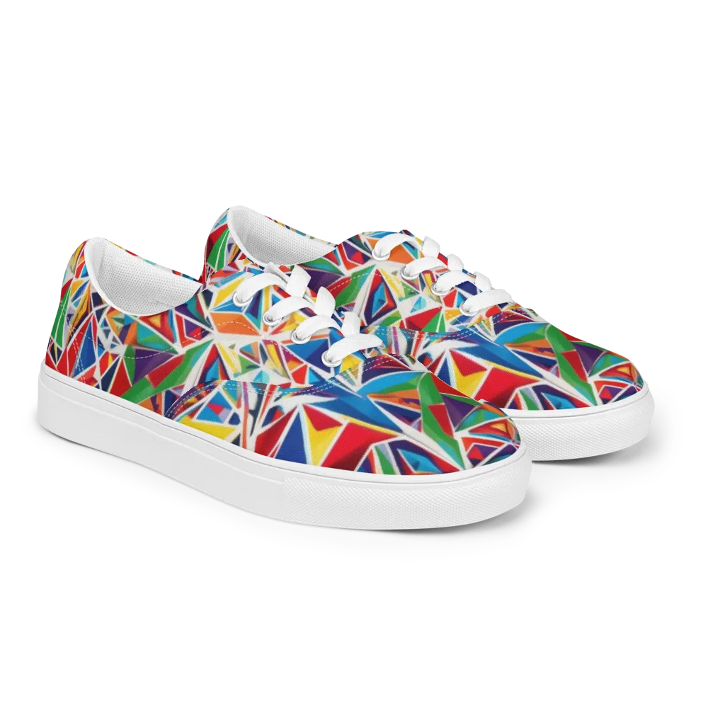 Facet Frenzy on Men's Lace-Up Canvas Shoes — Right Front