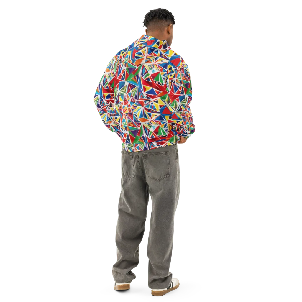 Facet Frenzy on Cotton Hoodie — Back