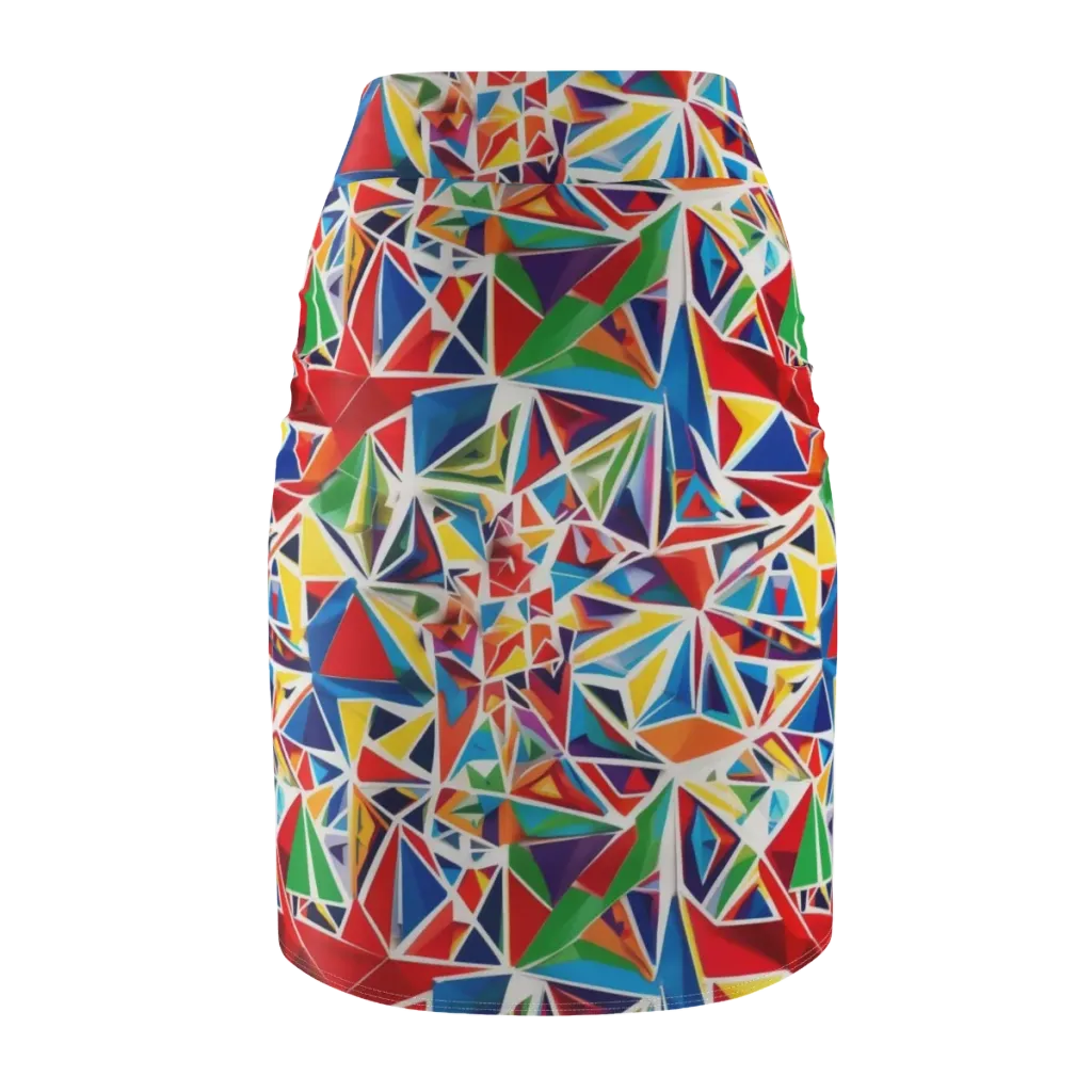Facet Frenzy on Pencil Skirt — Back